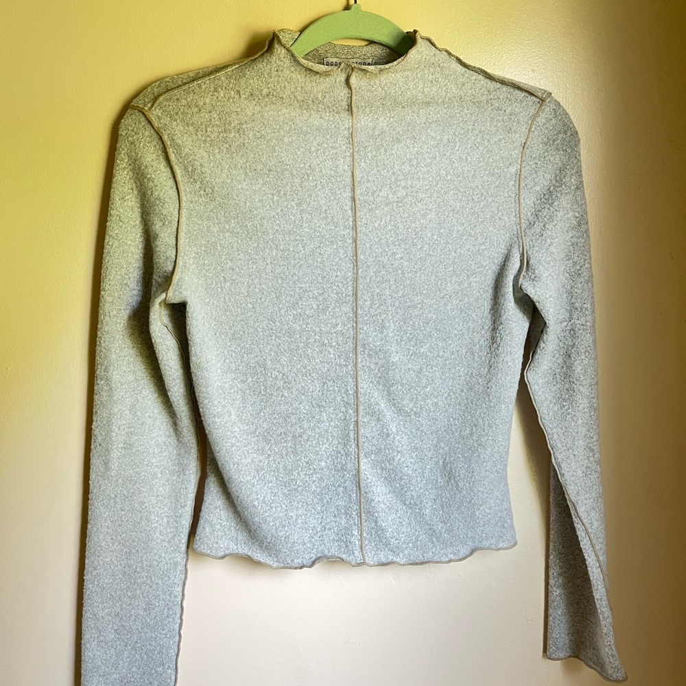 cropped high-neck top
